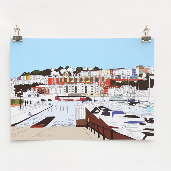 Bristol Marina Digital Art Print by Rolfe & Wills at The Bristol Shop