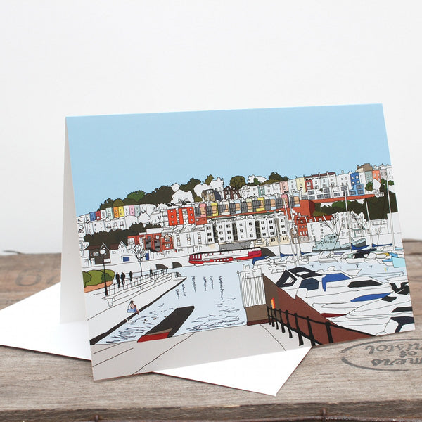 Bristol Marina Greetings Card by Rolfe & Wills at The Bristol Shop