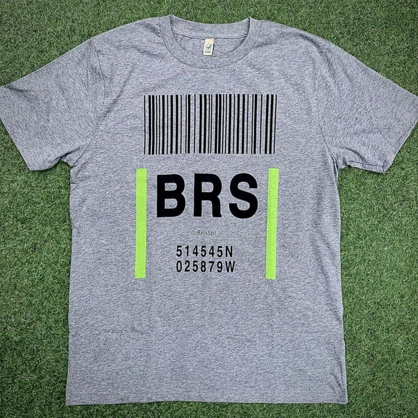 Bristol, BRS, barcode, t-shirt, screen printed by Bristol Clothing