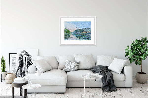 Clifton Suspension Bridge art print in contemporary city centre apartment