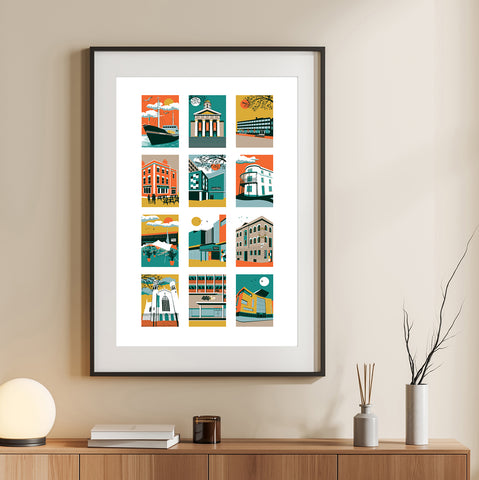 Bristol Music venues print by Susan Taylor