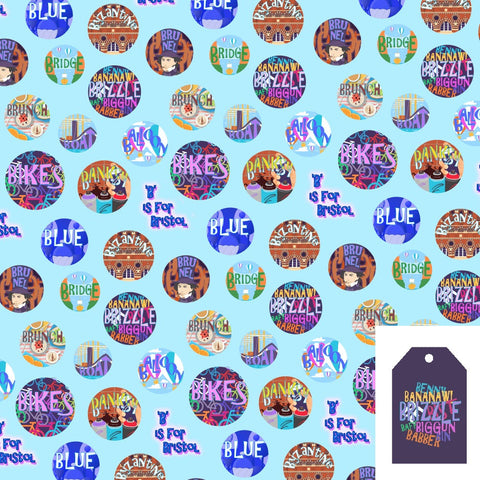 B is for Bristol Gift Wrapping Paper & Tags Pack