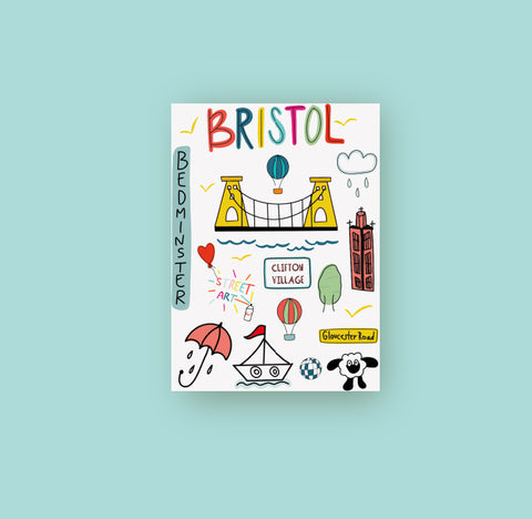 Bristol City Greetings Card by Adriana Barrios