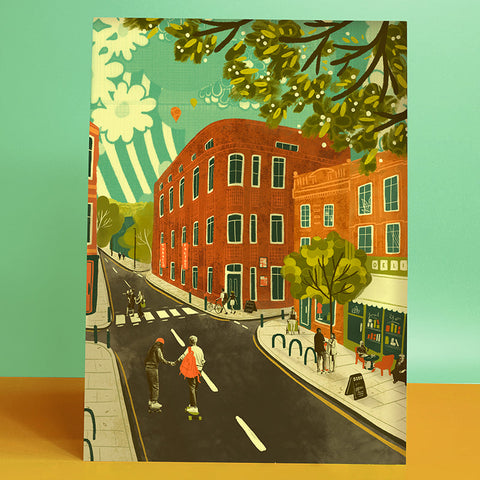 Bristol North Street A3 Print by Emy Lou Holmes