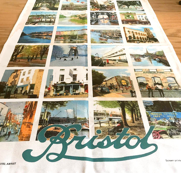 Bristol landmarks Tea Towel