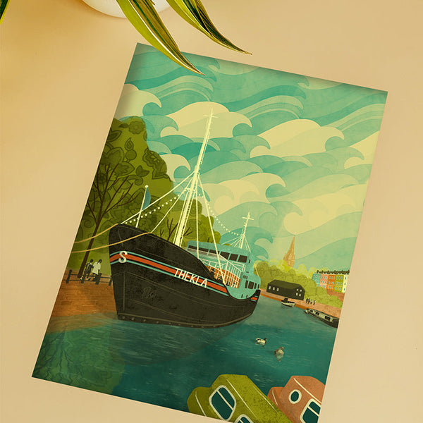 Bristol Thekla A3 Print by Emy Lou Holmes