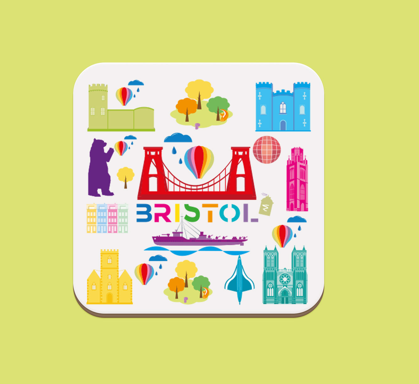 Bristol Landmarks Coaster by Adriana Barrios