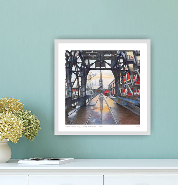 Bristol steam cranes Art Print