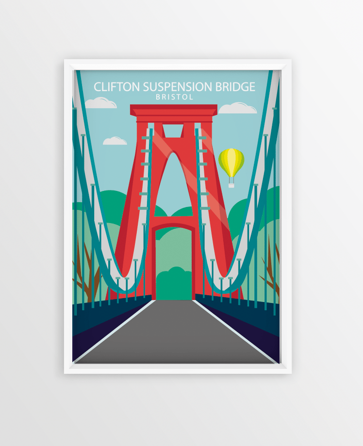 Clifton Suspension Bridge A4 or A3 Poster by Adriana Barrios