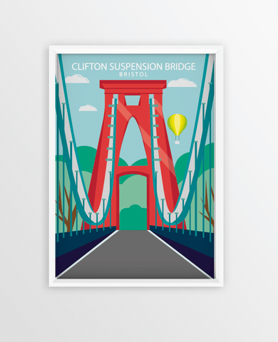 Clifton Suspension Bridge A4 or A3 Poster by Adriana Barrios