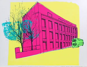 Tobacco Factory - Hand Pulled Screen Print by Amy Hutchings