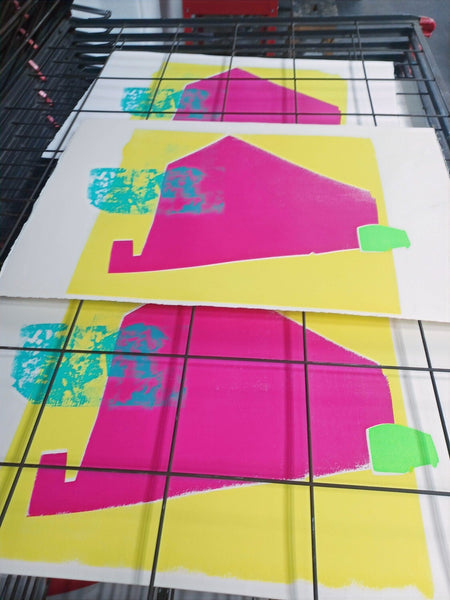 Tobacco Factory - Hand Pulled Screen Print by Amy Hutchings