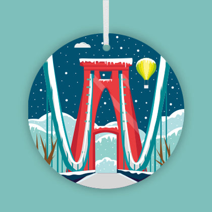 Clifton Suspension Bridge Christmas Decoration, Bristol Bauble