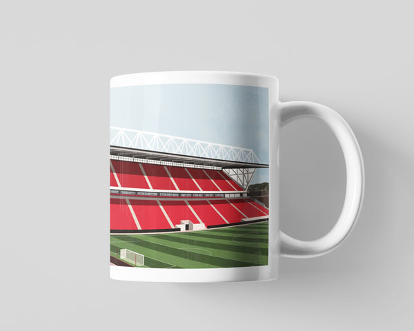 Bristol City mug featuring an illustration Ashton Gate