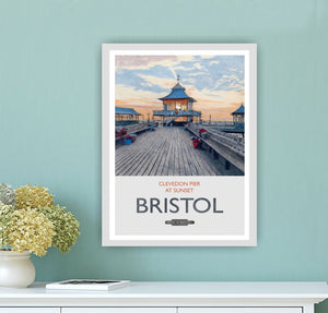 Clevedon Pier Travel Poster