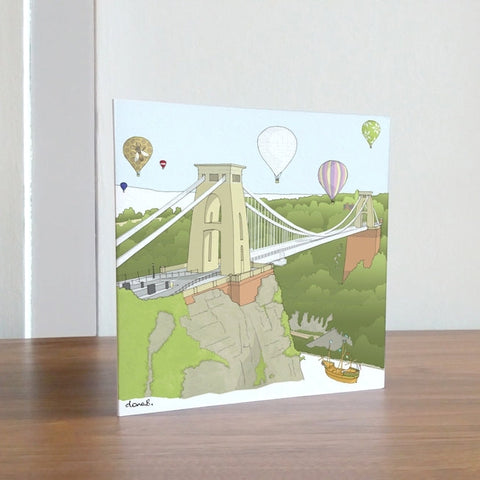 Bristol Suspension Bridge & Balloons Greetings Cards
