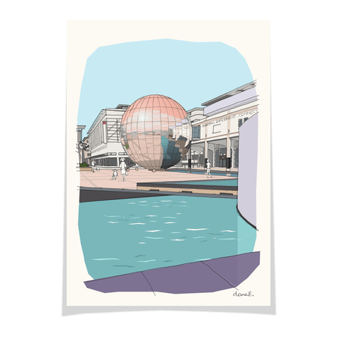 Bristol We the Curious Print - Planetarium & Millennium Square