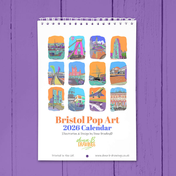 Bristol Pop Art A5 Calendar 2026