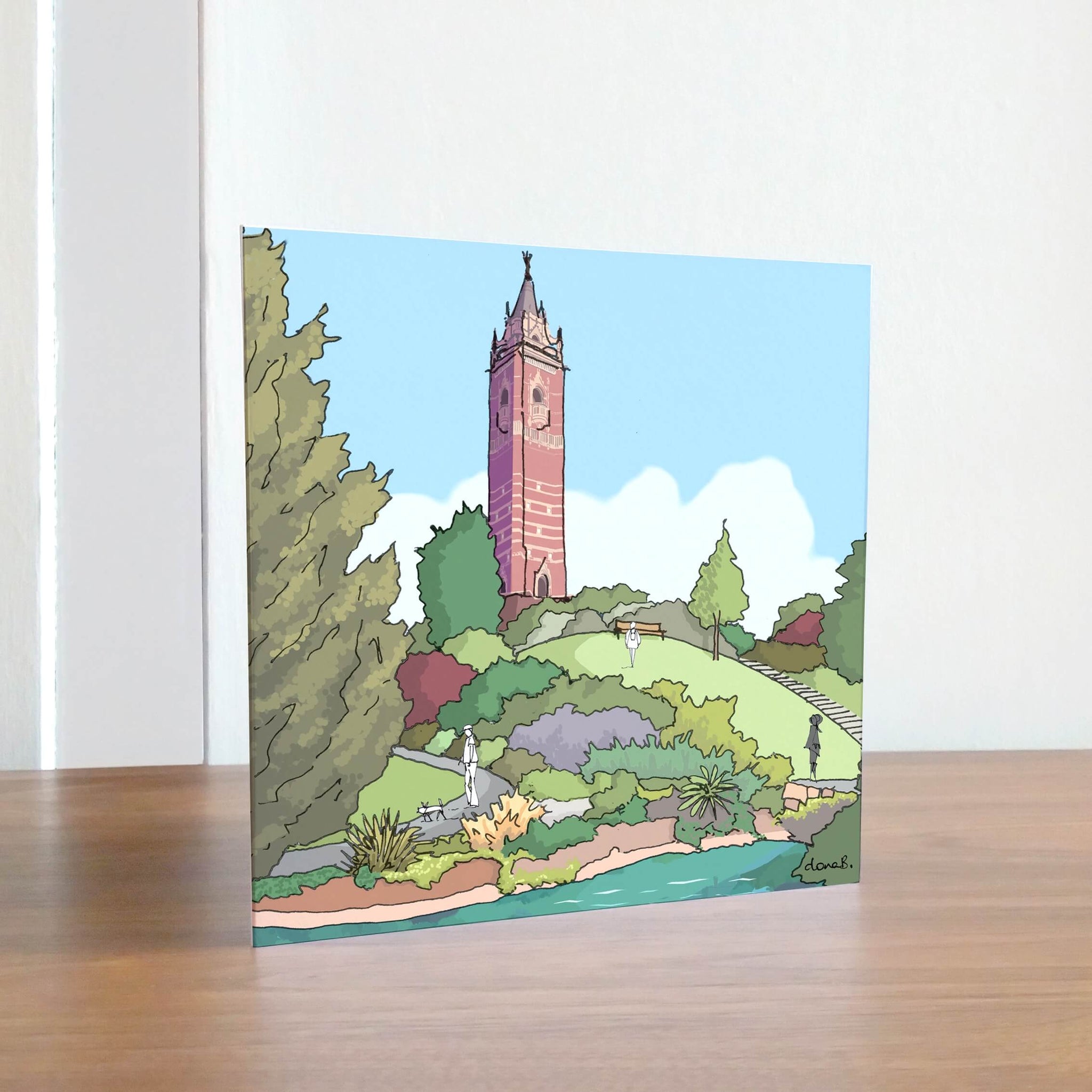 Bristol Cabot Tower Greetings Card