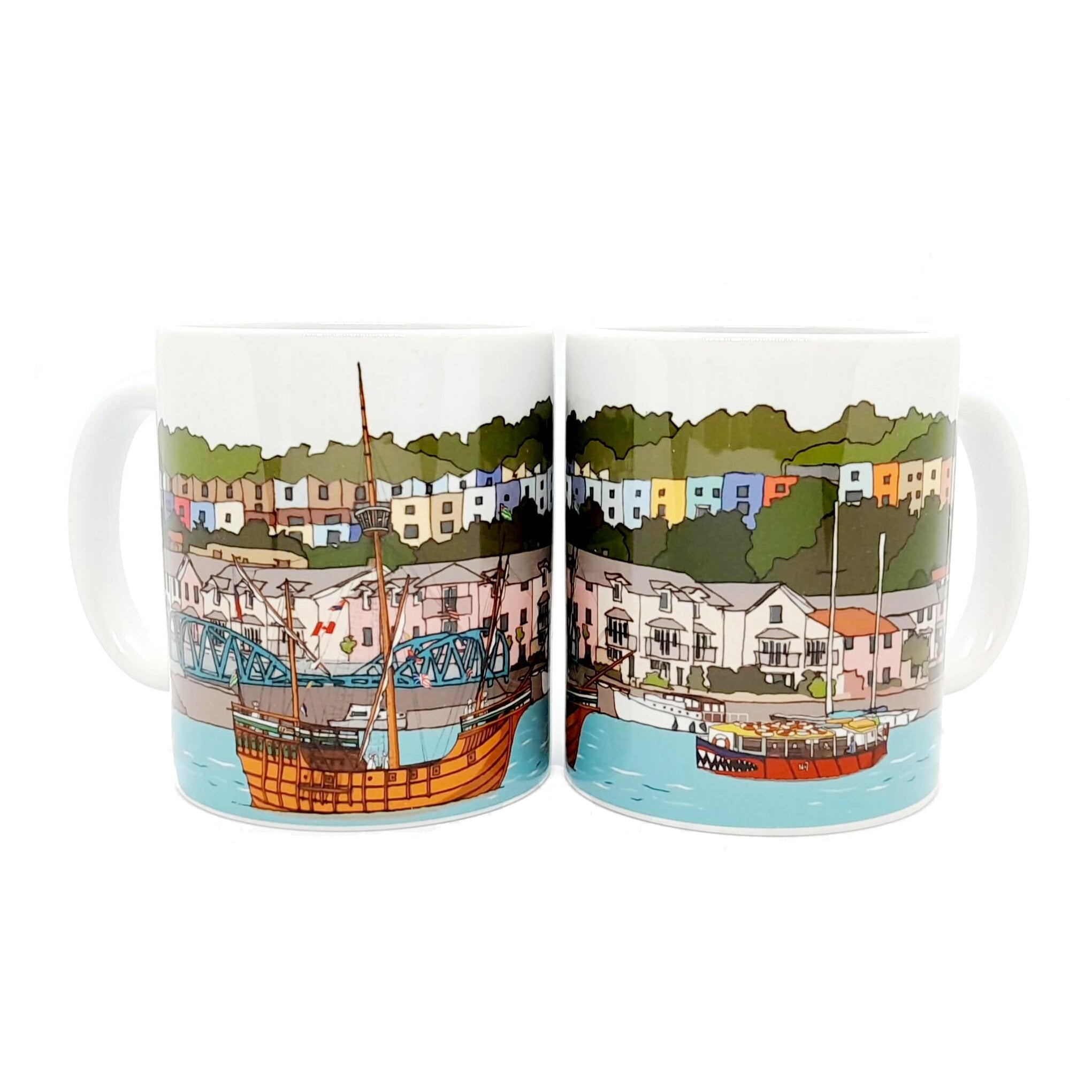 Bristol Ceramic Mug - Bristol Matthew & Colourful Houses