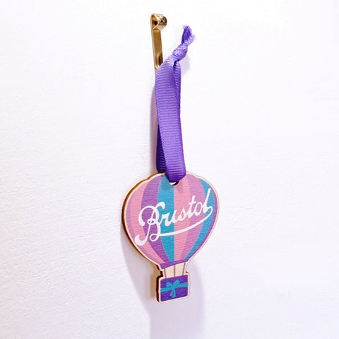 Special Edition Bristol Scroll Balloon wooden decoration