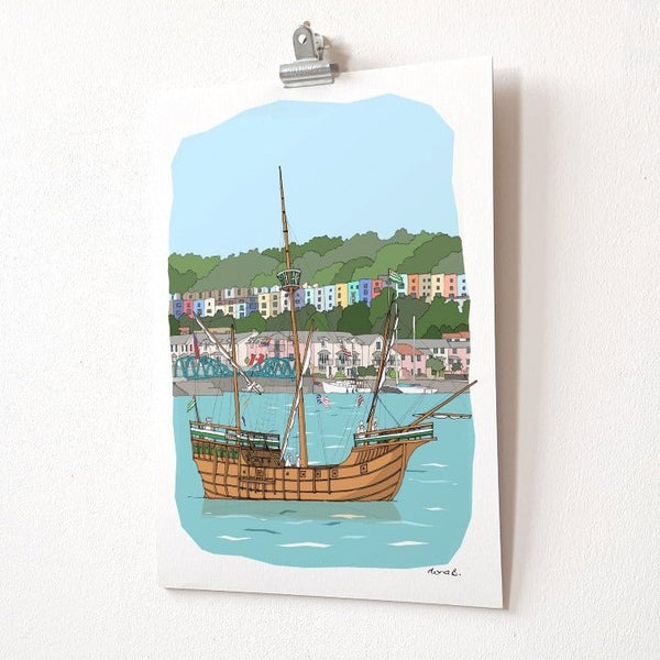 Bristol Matthew & Colourful Houses Print