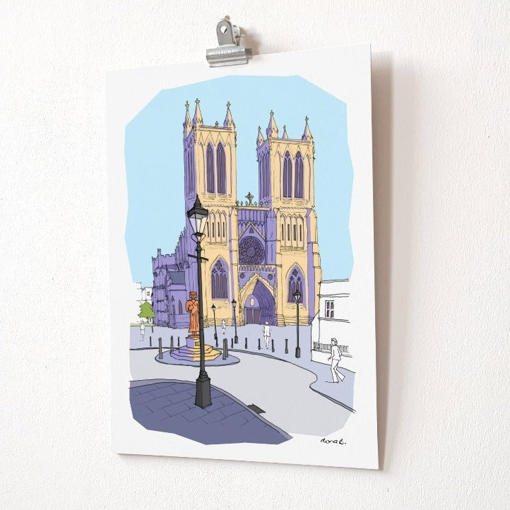 Bristol Cathedral illustration print