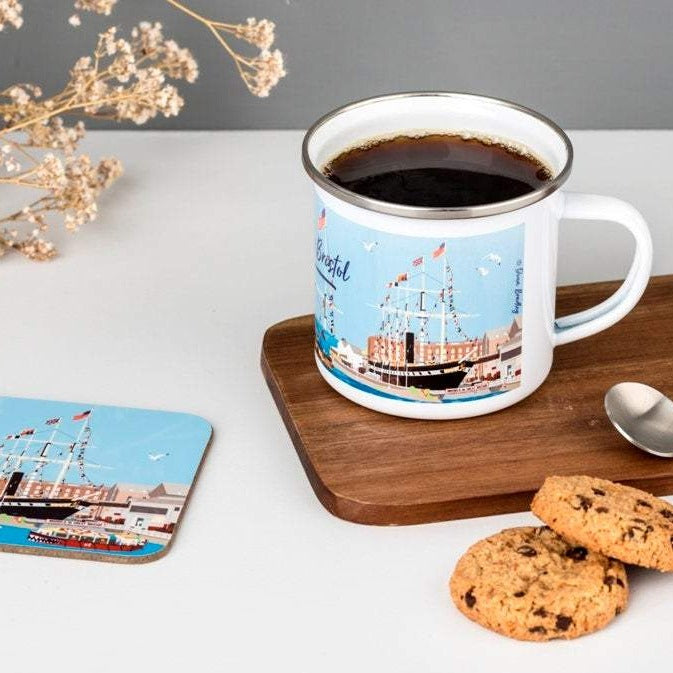 Bristol Enamel Mug - Floating Bristol