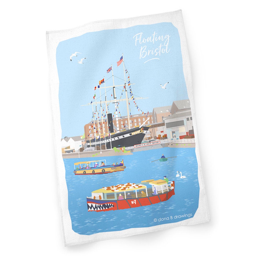 Bristol Tea Towel - Floating Bristol