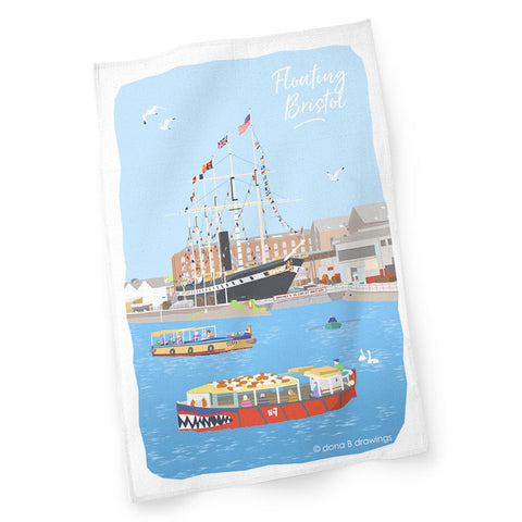 Bristol Tea Towel - Floating Bristol