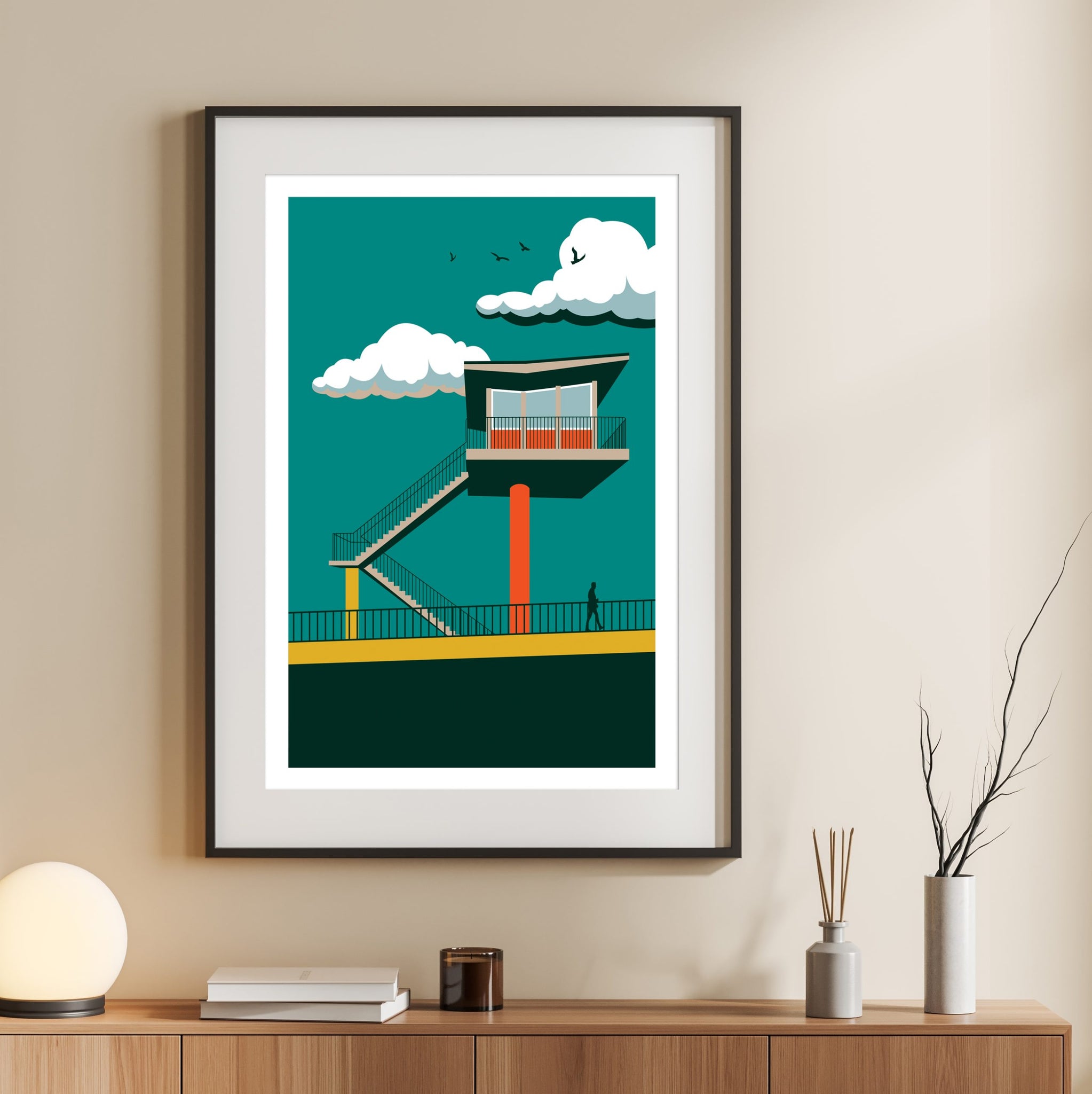 Plimsoll Swing Bridge Control Tower, Bristol print by Susan Taylor