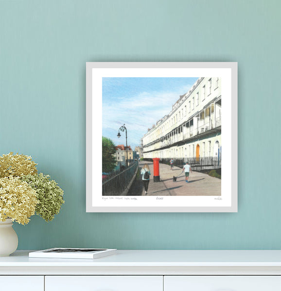 Royal York Crescent Fine Art Giclee Print signed by local Pastel Artist Robert Antell