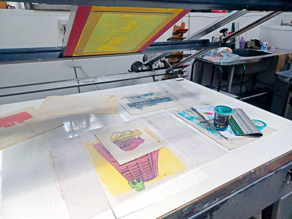 Tobacco Factory - Hand Pulled Screen Print by Amy Hutchings