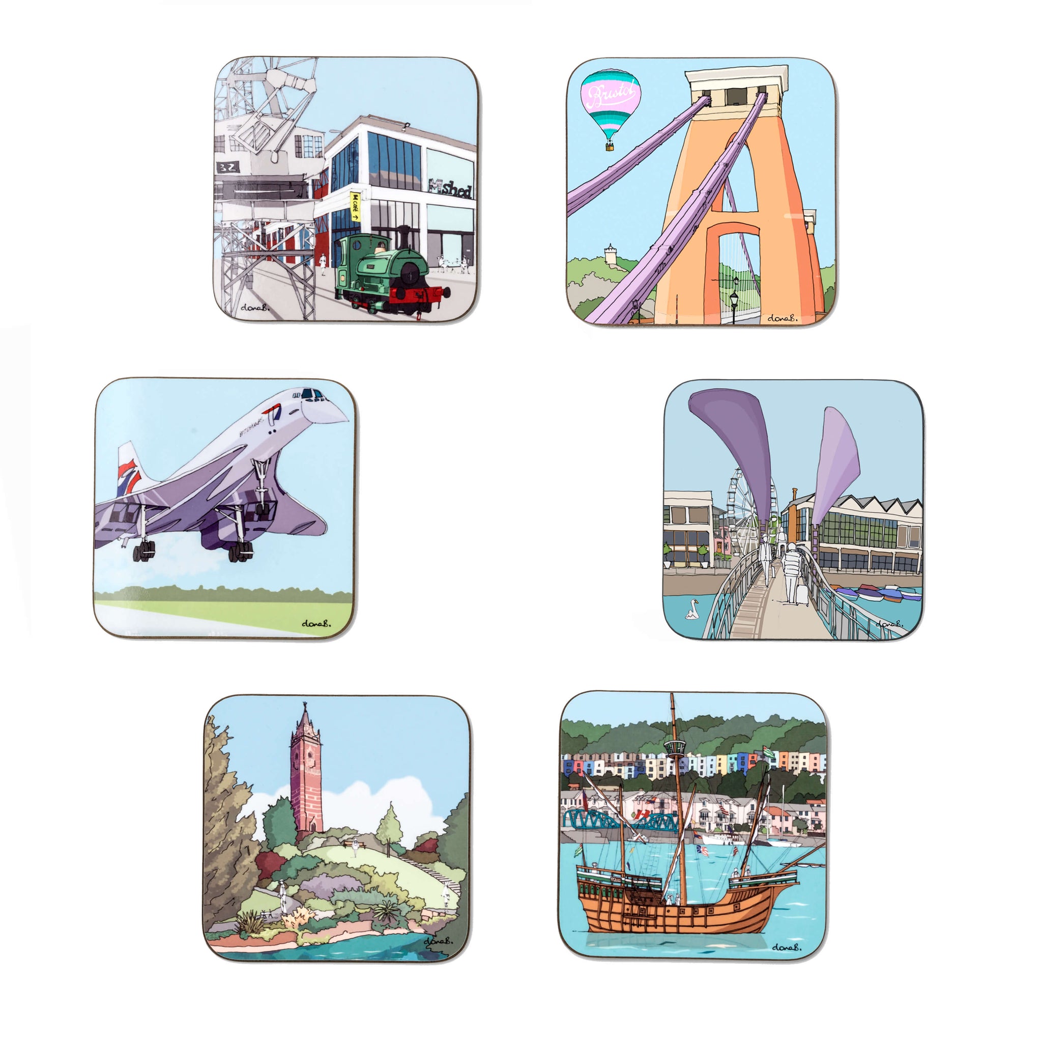 Bristol Coasters Gift Set (set of 6)