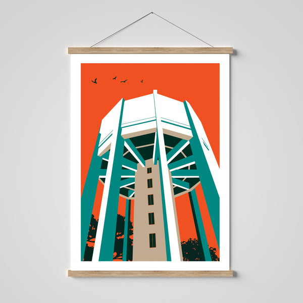 Durdham Downs, Clifton Water tower, Bristol print by Susan Taylor