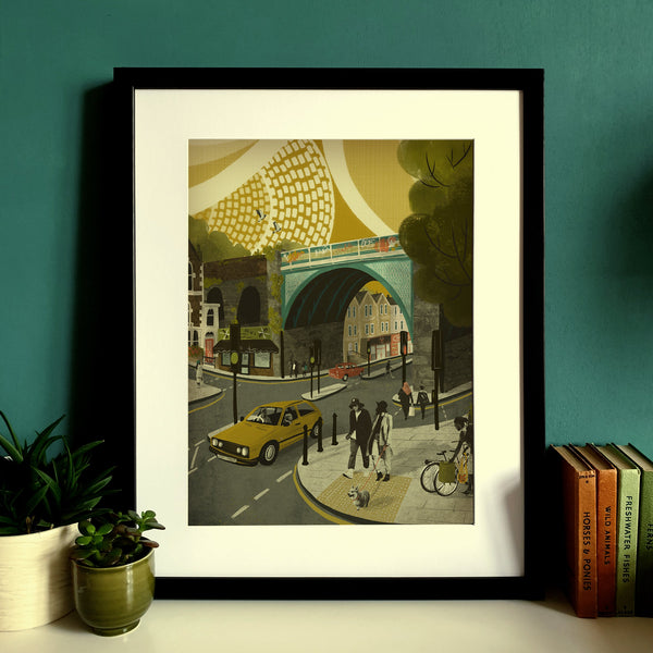 Bristol Arches, Gloucester Road A3 Print