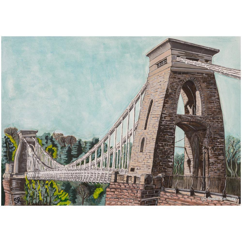 Clifton Suspension Bridge Greetings Card by Susie Ramsay | The Bristol Shop