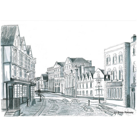 King Street Postcard by Susie Ramsay | The Bristol Shop